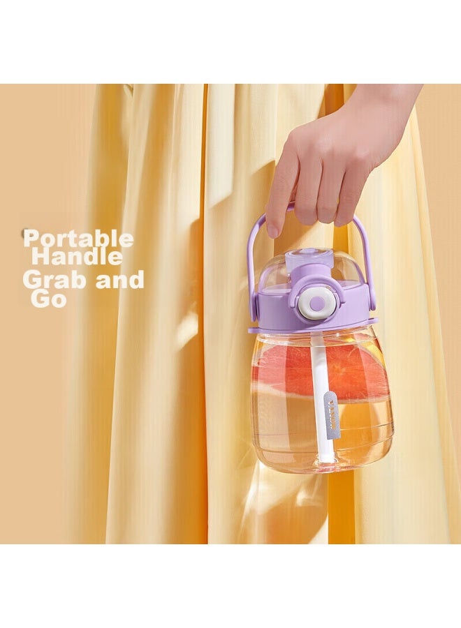 Vanow Large Capacity Water Bottle For Women, Stylish Straw Cup, Portable Sports Water Bottle For Children And Students, Plastic Cup - Image 5