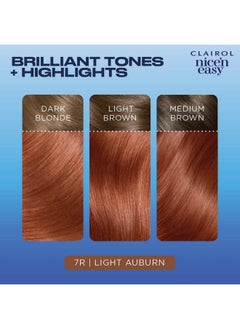 CLAIROL Nice'N Easy Permanent Hair Dye 7R Lighest Auburn Hair Color Pack Of 1  - Image 5