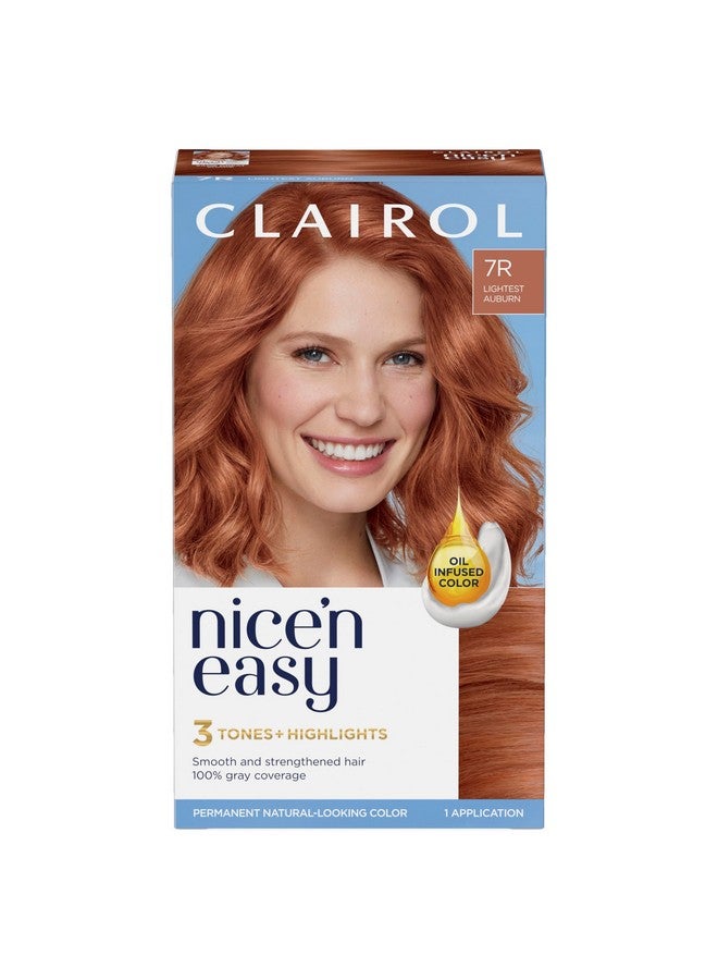 CLAIROL Nice'N Easy Permanent Hair Dye 7R Lighest Auburn Hair Color Pack Of 1 - Image 1