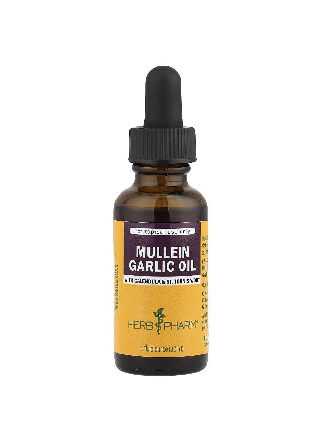 HERB PHARM - Herb Pharm, Mullein Garlic Oil with Calendula & St. John's Wort, 1 fl oz (30 ml) - Image 1
