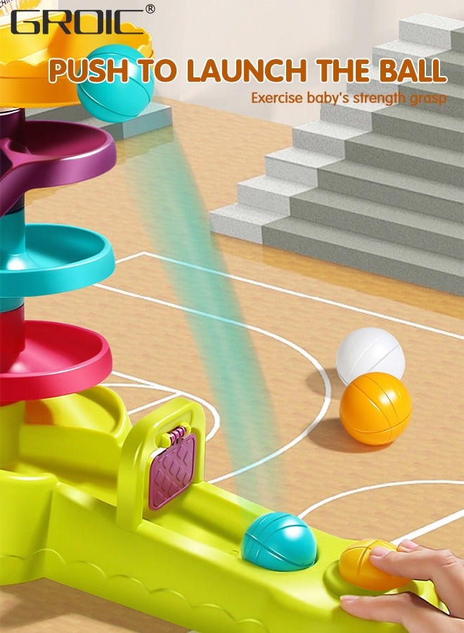 GROIC Ball Drop and Roll Swirling Tower for Baby and Toddler,Shooting Track Ball, Development Educational Toys,Drop and Go Ball Ramp Toy Set,Desktop Shooting Toy - Image 4