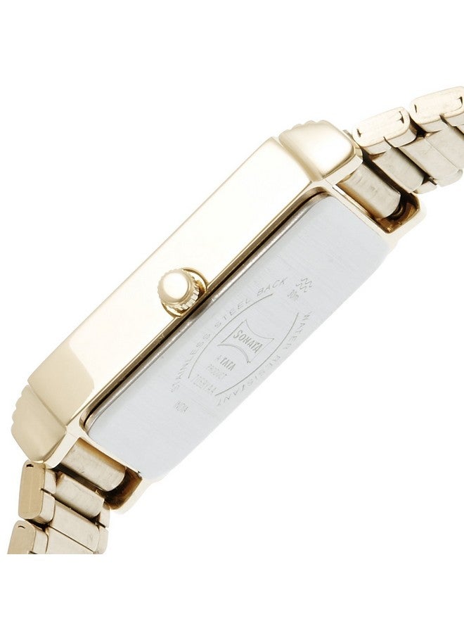 سوناتا ساعة سوناتا كوارتز أنالوج مع التاريخ واليوم بمينا بلون الشمبانيا وحزام من الفولاذ المقاوم للصدأ للرجال - NS7058YM05 - Image 3