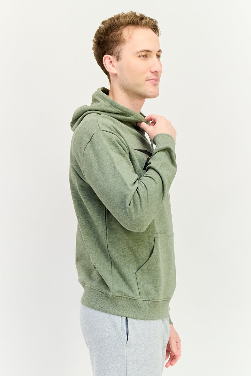 Reebok Men Sportswear Fit Long Sleeve Outdoor Hoodie, Green - Image 3