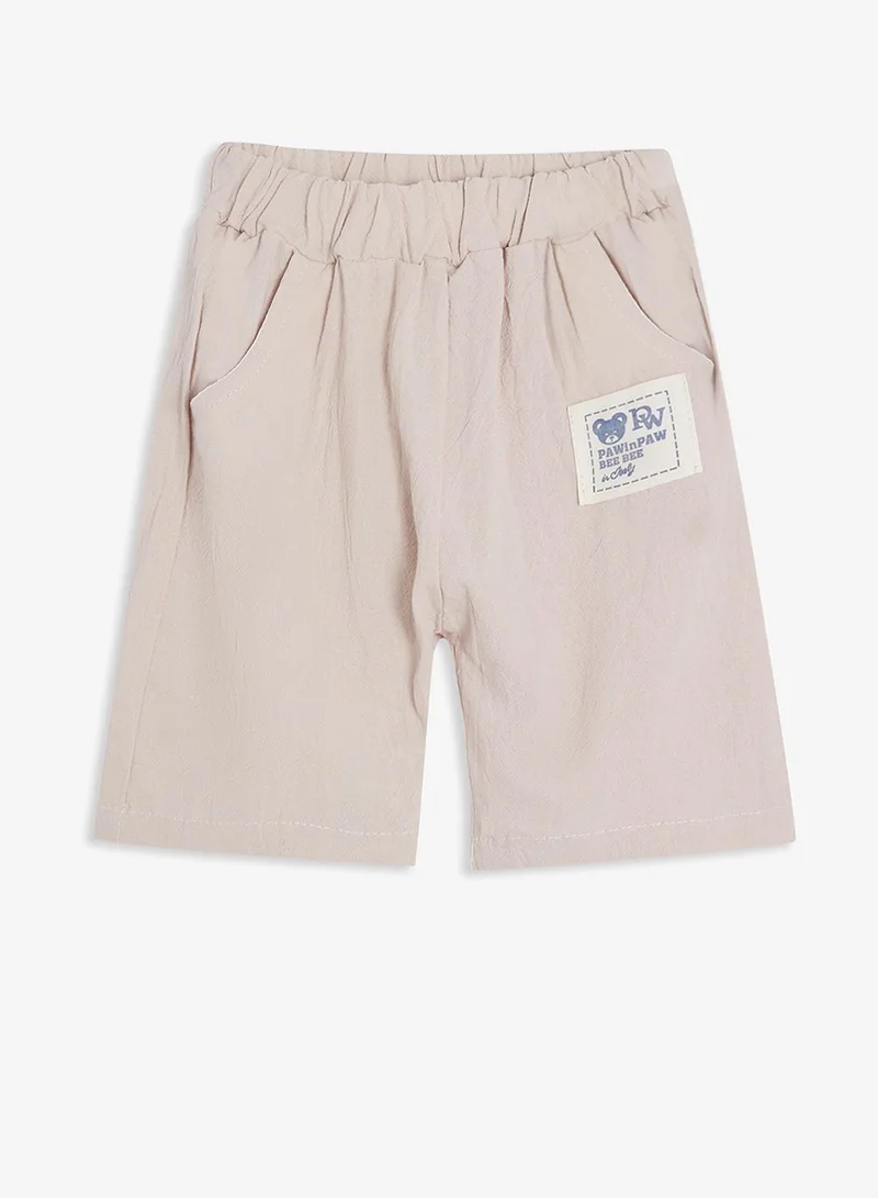 Pinata  Cute Bear Print Cotton Polo Tshirt and Shorts Set for Men | Best Price UAE