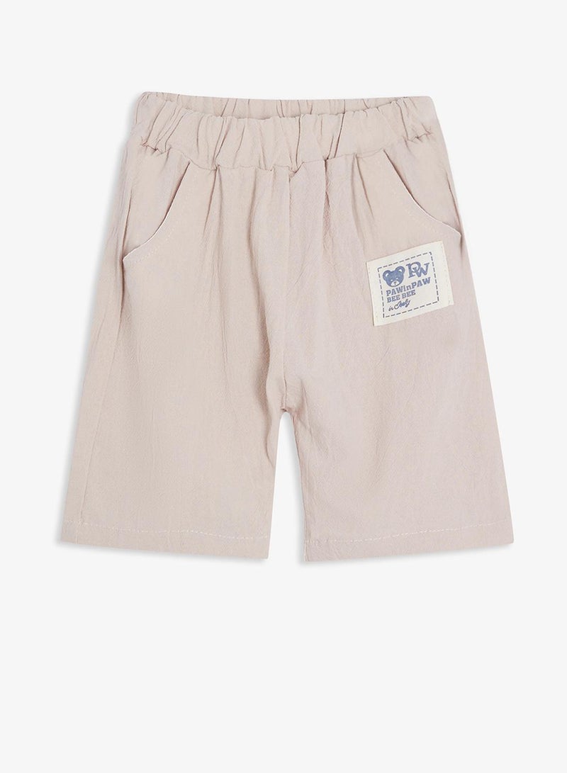 Pinata Cute Bear Print Cotton Polo Tshirt and Shorts Set - Image 4