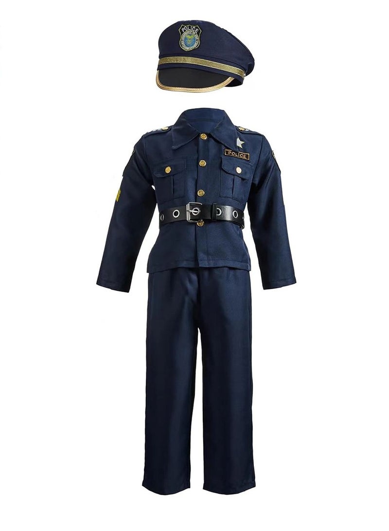 Loquat 2024 New Police Officer Costume for Kids，Role Play Kit for Boys  - Image 2