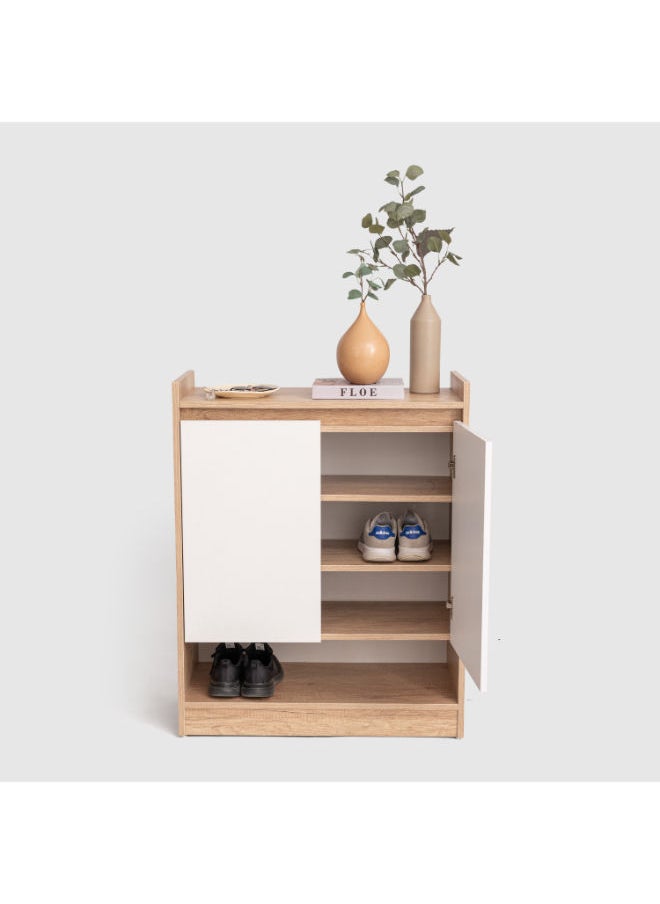 Hometown Homztown Shoelet Shoe Cabinet with 3 Shelves – Functional Footwear Storage in Classic Style, H100 x W80 x D35 cm  - Image 1