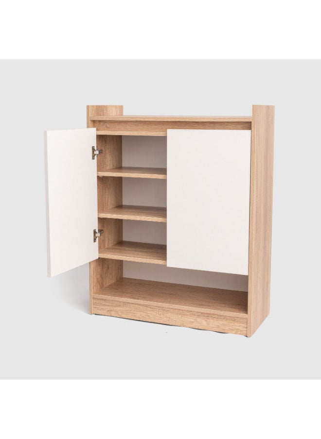 Hometown Homztown Shoelet Shoe Cabinet with 3 Shelves – Functional Footwear Storage in Classic Style, H100 x W80 x D35 cm  - Image 2