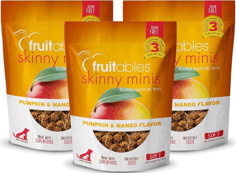 Fruitables Pumpkin & Mango Skinny Mini Dog Treats 5-Ounce by Fruitables - Image 1