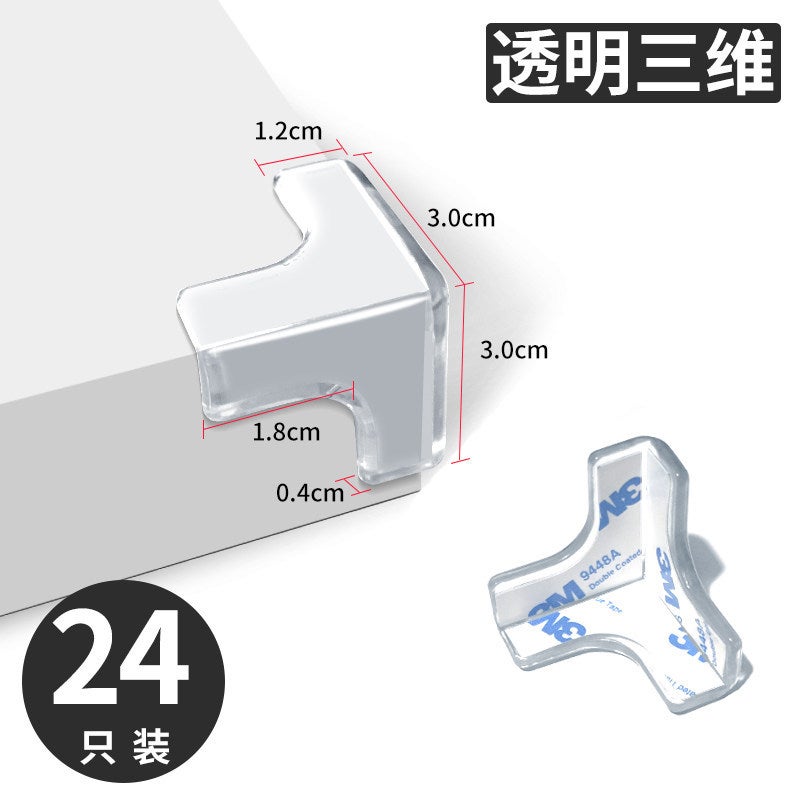 Glass Corner Protector, Right-Angle Table Corner Anti-Collision Guard, Silicone Edge Wrap, Corner Sticker, Anti-Bump Corner  Protector - Image 1