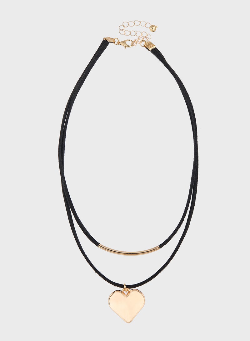 Ginger Layered Heart Pendant Necklace  - Image 1