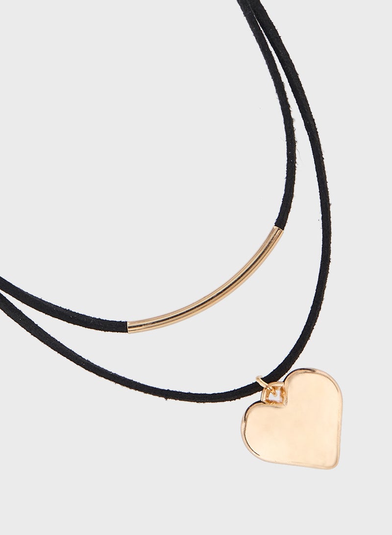 Ginger Layered Heart Pendant Necklace  - Image 2