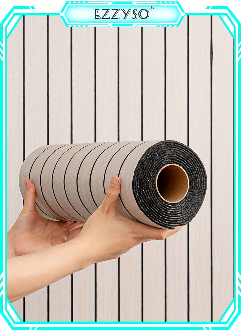EzzySo - Vinyl Peel and Stick Wall Tiles - 1 Roll Grid Pattern 3D Foam Wallpaper, Self-Adhesive Thickened Wall Covering for Ceiling, Partition, Curved Surfaces Indoor Use Moisture-Proof Sound Insulation Wallboard 2.8mm×40cm×300cm - Image 1