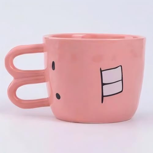 EWCEFIC Pink pig ceramics milk coffee pot, kettle, teapot, Cute mug,Creative, funny coffee pots and mugs，A white elephant gift for family and friends (large pig pot) - Image 2