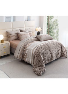 JCB CHIC Home King Size Bedsheet 6pcs One Set  Duvet Covers High Cotton Quality Bedding Set Duvet Cover，Includes 1 Quilt 1 Bed Sheet and 4 Pillow Covers,All Season, Breathable Coverlet Bedspread Bedding Set(A-008)  - Image 1