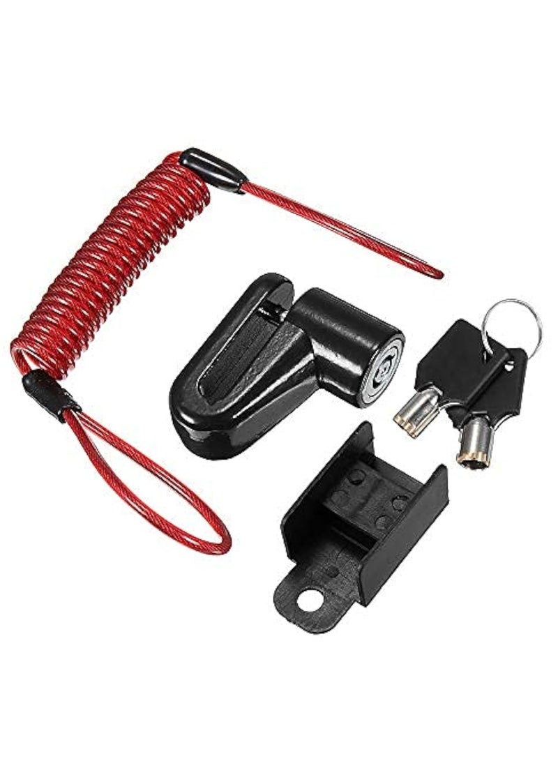 Electric Scooter Anti-theft Steel Wire Lock Disc Brakes Wheels Locker For Xiaomi Mijia M365 - Black