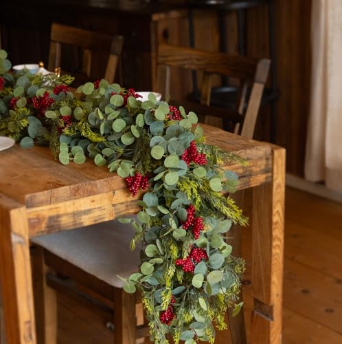 Anna's Whimsy 6FT Christmas 144 Branch Tips Cedar Garlands, Anna's Whimsy Artificial Pine Cypress Greenery Garland, Decorations Holiday Indoor Outdoor Christmas Decor Winter Garland - Image 5
