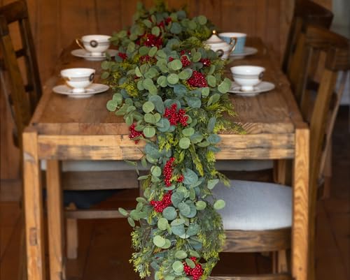 Anna's Whimsy 6FT Christmas 144 Branch Tips Cedar Garlands, Anna's Whimsy Artificial Pine Cypress Greenery Garland, Decorations Holiday Indoor Outdoor Christmas Decor Winter Garland - Image 4