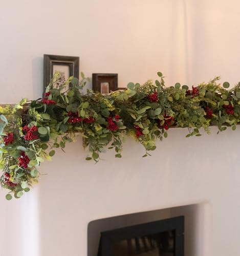 Anna's Whimsy 6FT Christmas 144 Branch Tips Cedar Garlands, Anna's Whimsy Artificial Pine Cypress Greenery Garland, Decorations Holiday Indoor Outdoor Christmas Decor Winter Garland - Image 3