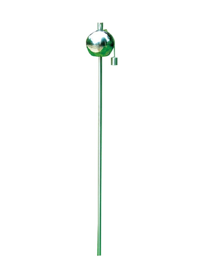 LIVING ACCENTS Sphere Durable Stainless Steel Garden Torch Silver 115 cm  - Image 1