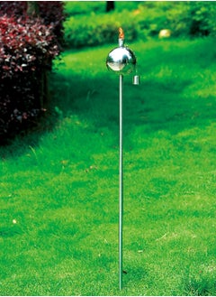 LIVING ACCENTS Sphere Durable Stainless Steel Garden Torch Silver 115 cm  - Image 2