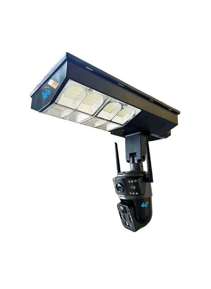 DOCKCASE 4MP LED Solar Street Light With 4G Camera, IP66 Waterproof, Human Detection,, PIR Alarm, IR and Color Night Vision  - Image 1