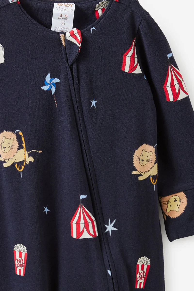 كوتون اون Growie Long Sleeve Zip Romper