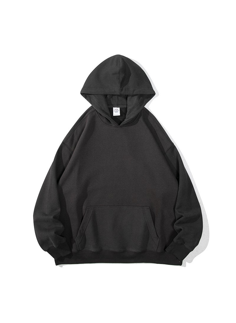 Generic - Heavyweight Washed Hoodie Unisex Autumn Winter Casual Loose Fit Sweatshirt Fog Blue - Image 1