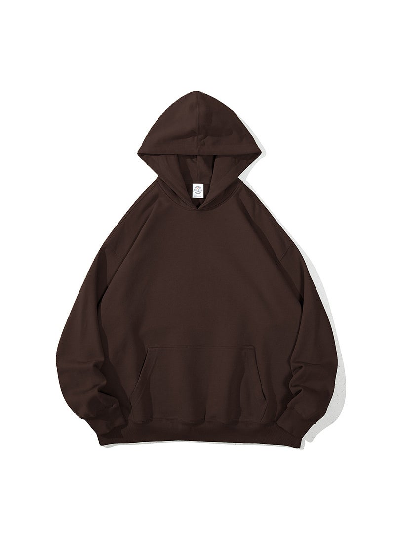 Generic - Heavyweight Washed Hoodie Unisex Autumn Winter Casual Loose Fit Sweatshirt Fog Blue - Image 1