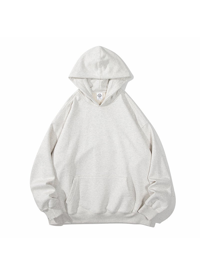 Generic - Heavyweight Washed Hoodie Unisex Autumn Winter Casual Loose Fit Sweatshirt Fog Blue - Image 1