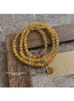 Designer Natural Brazilian Gold Rutilated Quartz Bracelet for WomenBlondie/Strawberry Crystal Blondie/Strawberry Crystal