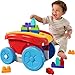 MEGA BLOKS First Builders Toddler Building Toy Block Scooping Pull Wagon with 20 Pieces and Builtin Storage Picks Up Blocks Red Kids Ages 1 - Image 3