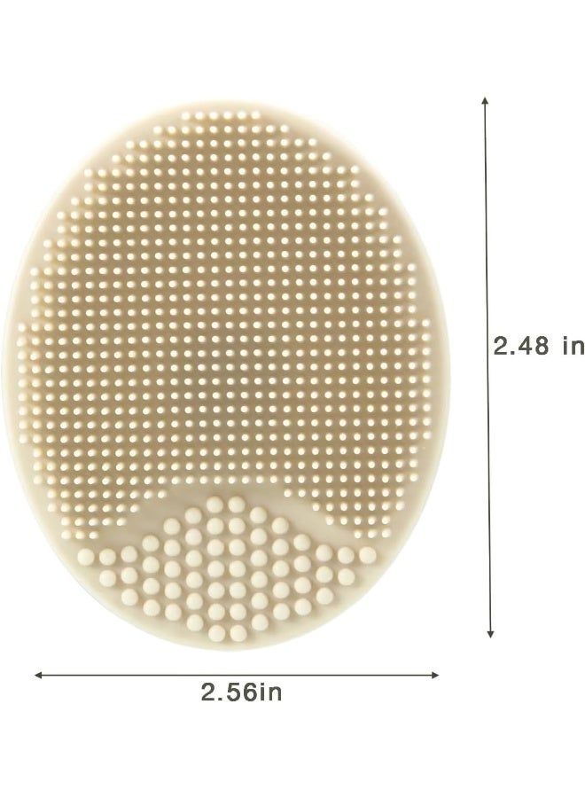PandaEar مجموعة فرشاة ومشط الأطفال من باندا إير 3 قطع للمواليد الجدد، فرشاة سيليكون لعلاج قشرة الرأس للأطفال، فرشاة شعر ناعمة للمواليد الجدد بشعيرات ماعز ناعمة، مجموعة مشط فرشاة شعر خشبية للأطفال الأولاد والبنات - Image 3