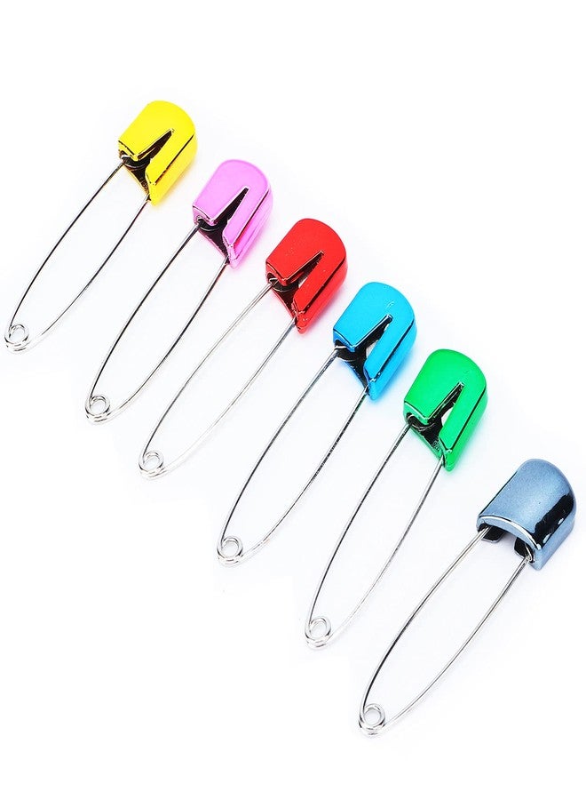 Hztyyier Diaper Pins, Large Colored Safety Pins, Stainless Steel Safety Locking Baby Cloth Diaper Nappy Pins (#1) - Image 1
