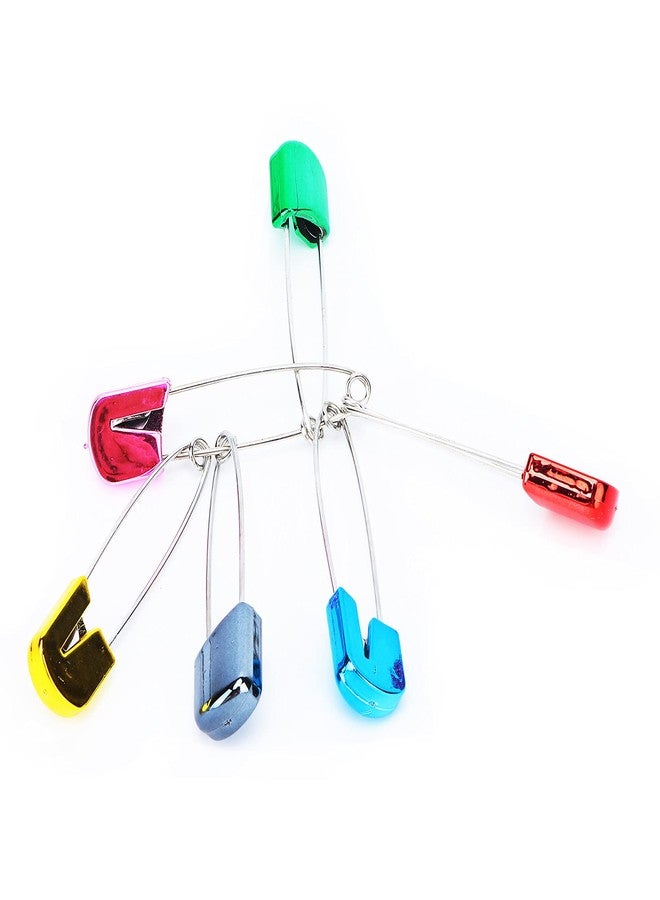 Hztyyier Diaper Pins, Large Colored Safety Pins, Stainless Steel Safety Locking Baby Cloth Diaper Nappy Pins (#1) - Image 2