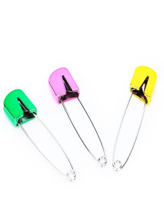 Hztyyier Diaper Pins, Large Colored Safety Pins, Stainless Steel Safety Locking Baby Cloth Diaper Nappy Pins (#1) - Image 5