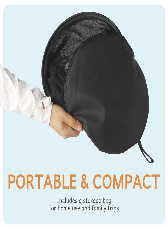 BEBONO Mosquito Net for Pack N Play, Keep Cats Out, Netting Cover with 2-Way Zipper for Playpen, Foldable with Storage Bag, Black - Image 5
