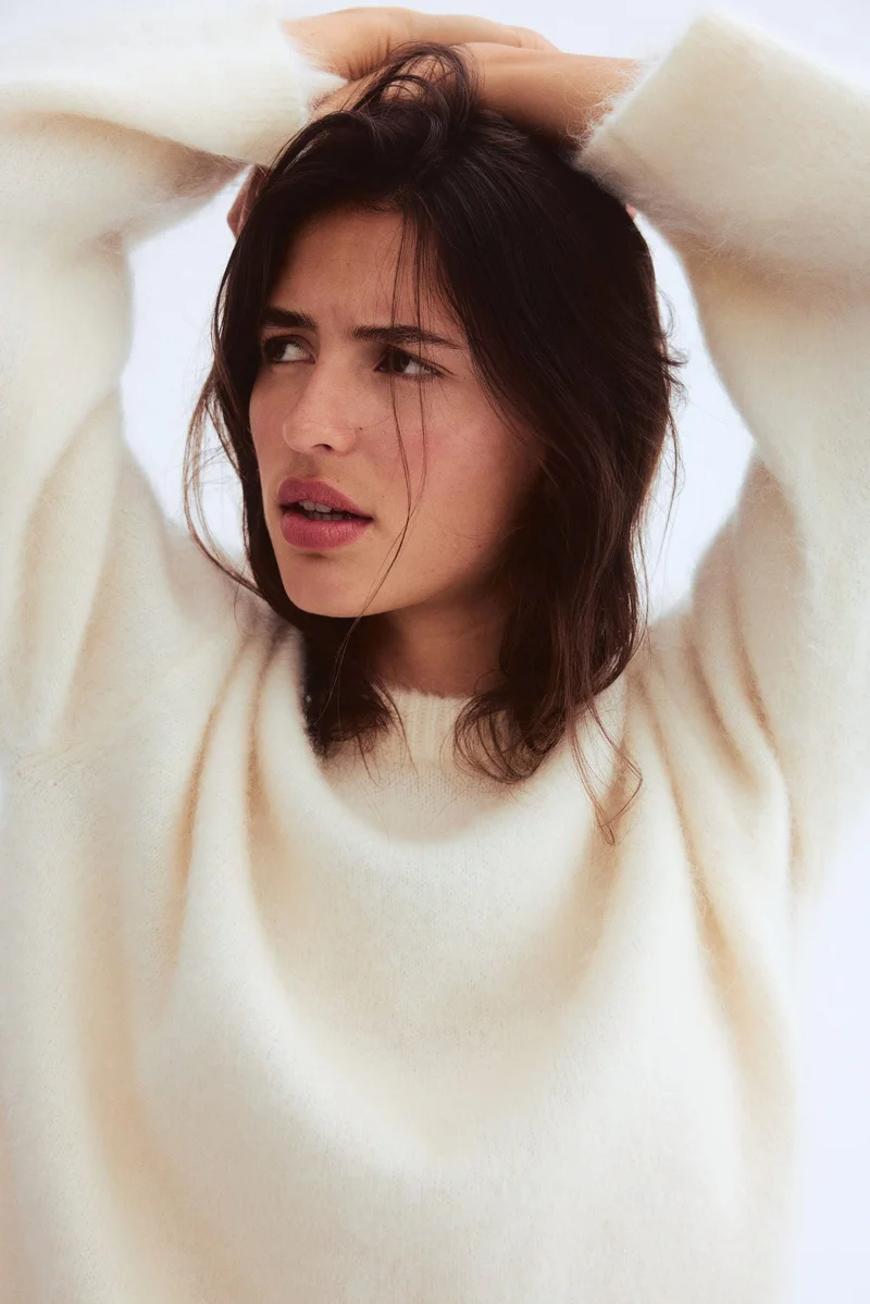 اتش اند ام كنزة فضفاضة من مزيج الموهير