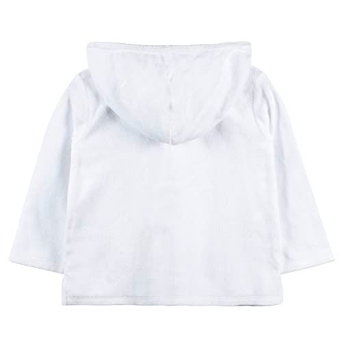 Gerber Baby Toddler Hooded Kangaroo Pocket Terry Cover Up, White, 3-6 Months - Image 2