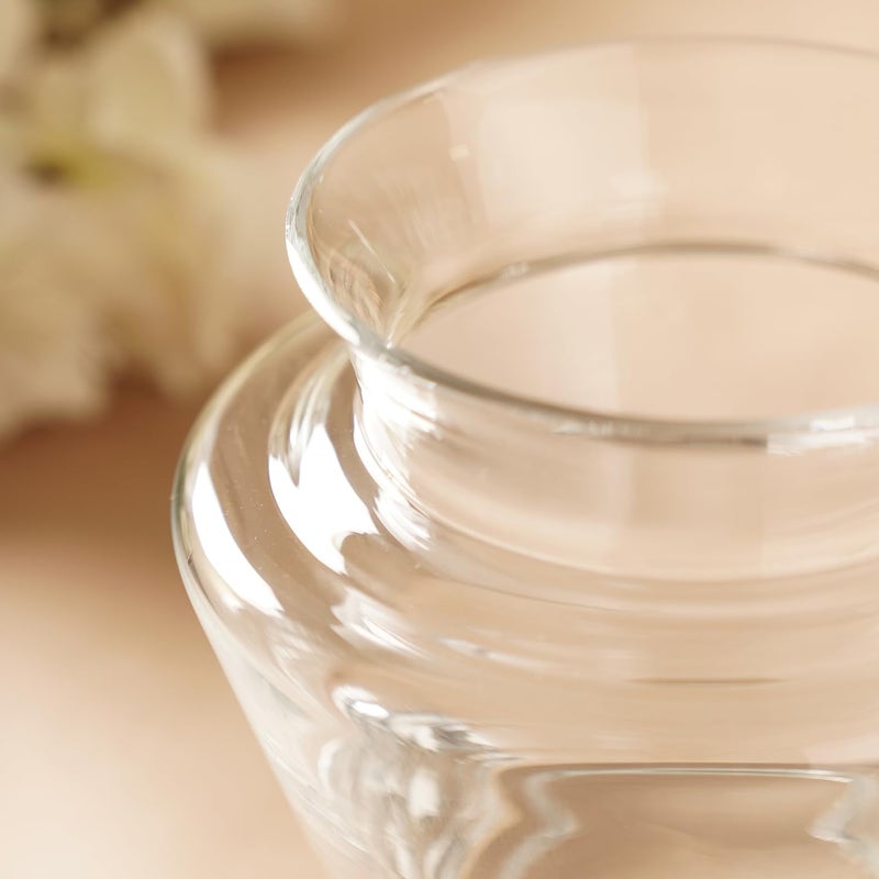 PURE HOME + LIVING Pure Home Living Clear VShape Glass Vase Small  - Image 3