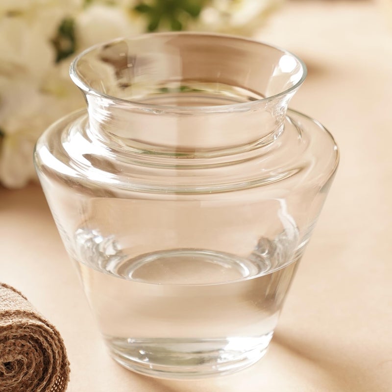 PURE HOME + LIVING Pure Home Living Clear VShape Glass Vase Small  - Image 2