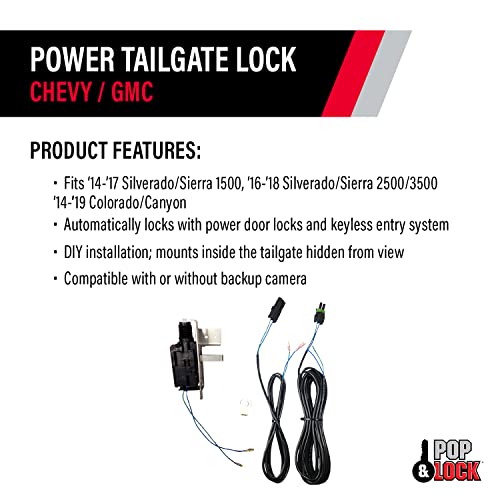 Pop & Lock – Power Tailgate Lock for Chevrolet Silverado 1500, GMC Sierra 1500 & 2500 (PL8140) - Image 2