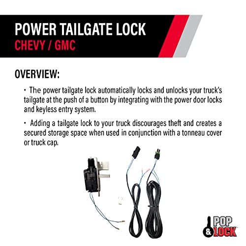 Pop & Lock – Power Tailgate Lock for Chevrolet Silverado 1500, GMC Sierra 1500 & 2500 (PL8140) - Image 3