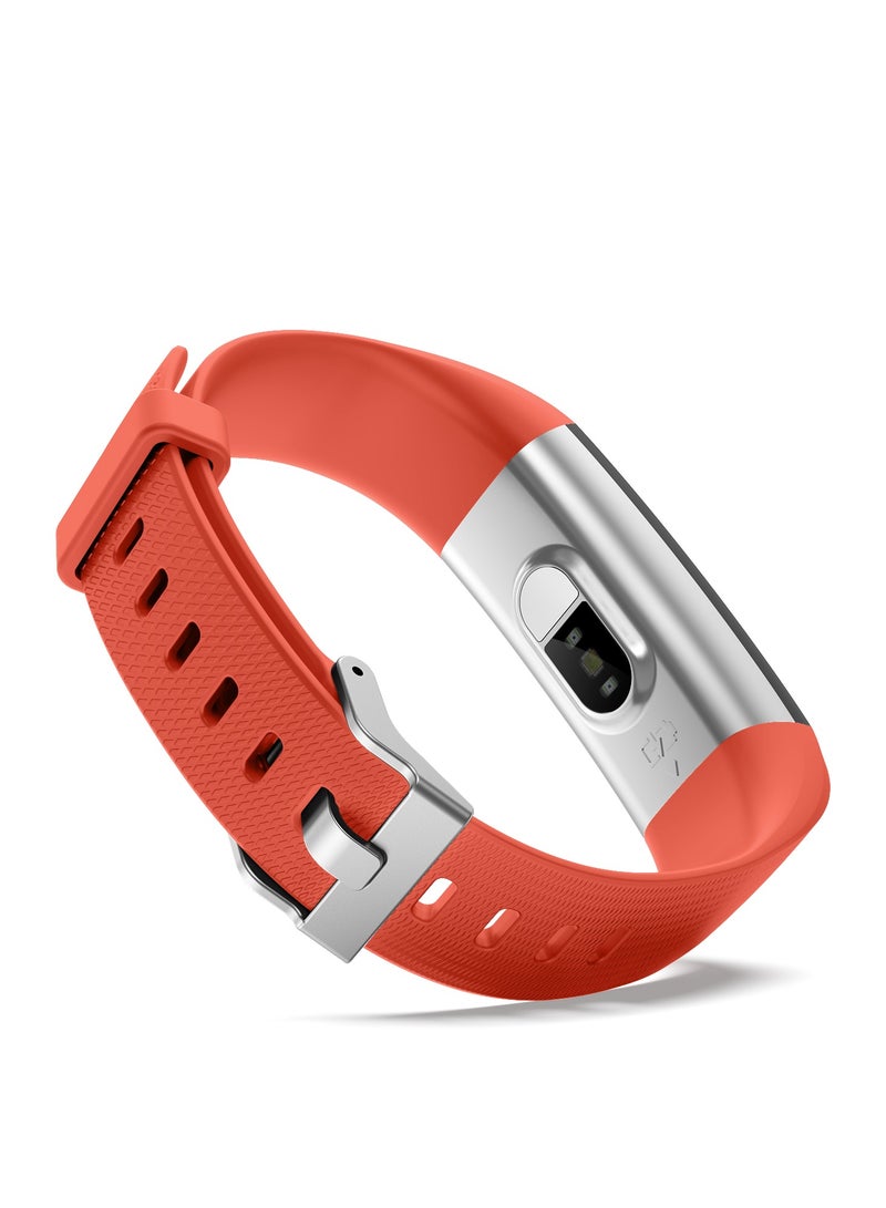 Fitness Tracker Smart Watch with IP68 Waterproof: Step Counter, Calorie/Heart Rate Monitor, Sleep Tracker & Stopwatch Orange - Image 3