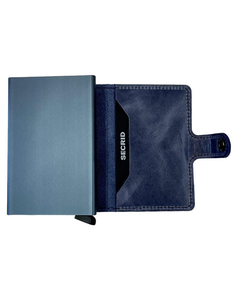 Secrid â€“ Rigid Leather and Aluminium Card Holder, Blue, Blue, 00, RFID - Image 2
