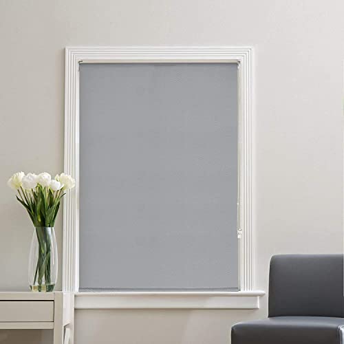 Deco Window 100% Blackout Roller Blinds for Windows (48 Inch W X 84 Inch H, Mineral Gray) Sun, UV Protection & Glare Resistant for Home & Office - Image 1