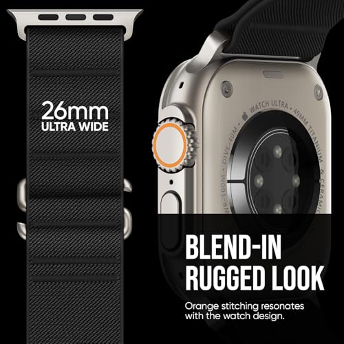 Suitisbest Sport Bands Compatible with Apple Watch Ultra Band 49mm 46mm 45mm 44mm 42mm Men, Stretchy Nylon Sport Loop Strap with S-Hook for iWatch Series 11 10 9 8 7 6 5 4 3 2 1, SE 3 2 1, Ultra 3 2 1 - Image 2