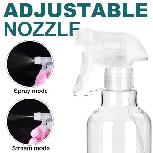 SANEMBER Plastic Spray Bottles 169oz2PackAdjustable Spray Bottles for Cleaning Empty Spray Bottle For Hair Plants Pet Vinegar CookingCleaning Solutions 2 - Image 3