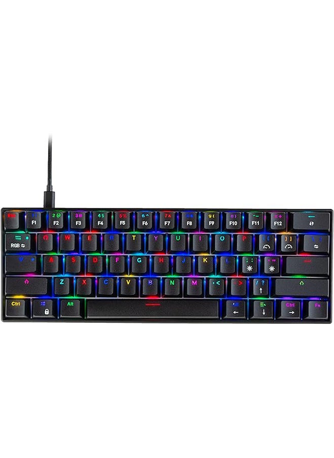 Cosmic Byte - CB-GK-21 Themis 61 Key Mechanical Per Key RGB Gaming Keyboard with Outemu Blue Switches & Software (USB-A Connectivity) | Adjustable Backlight | Lighting Effects | Gaming Keyboards - Image 1