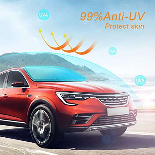 MEGICOLIM 80% VLT Nano Ceramic Window Film 99% Anti UV Front Car Solar Windshield Rear Side Window Tint, Light Blue (20" x10ft) - Image 5